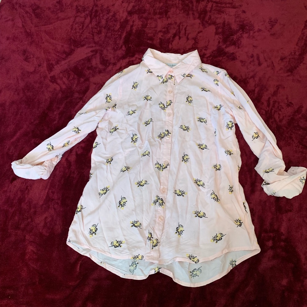 Love. Fire button up shirt